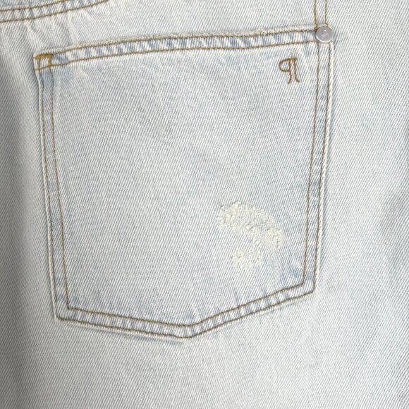 Pilcro Anthropologie Bermuda Denim Shorts 18W Blue Drawstring NWT SS-2066 - Picture 8 of 16